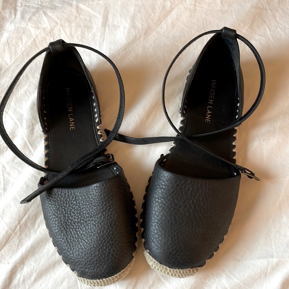 Maiden Lane. Leather espadrilles. Size 5.5